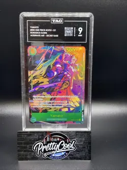 2022 ONE PIECE OP01 #121 YAMATO ROMANCE DAWN ALT ART PARALLEL ENGLISH TAG 9 - Image 1