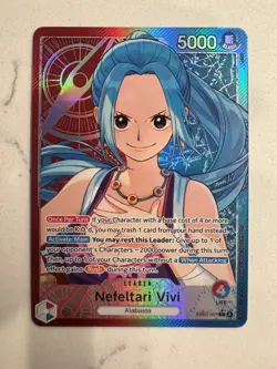 2026 One Piece Heroines Edition Nefeltari Vivi Leader Alt Art #EB03-001 NM - Image 1
