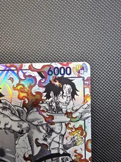 One Piece ST30-001 Luffy Ace Parallel L-P Leader Black White Textured Star - Image 4
