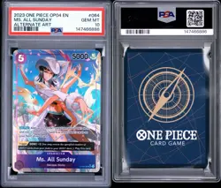 2023 ONE PIECE OP04-KINGDOMS OF INTRIGUE ALTERNATE ART MS. ALL SUNDAY PSA 10 - Image 3