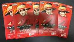 (x5) One Piece TCG: Carrying On His Will Sleeved Booster Pack Lot OP-13 ENGLISH - Image 1