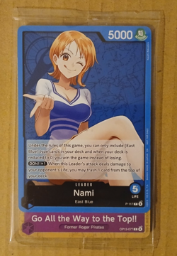 One Piece TCG Go All the Way to the Top! Nami P-117 OP13 Errata Promo Sealed - Image 1