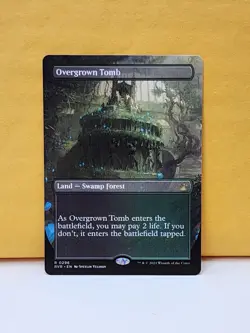 1x BORDERLESS ALT ART Overgrown Tomb, NM, RVR, Magic: the Gathering, MtG - Image 1