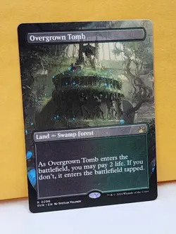 1x BORDERLESS ALT ART Overgrown Tomb, NM, RVR, Magic: the Gathering, MtG - Image 3