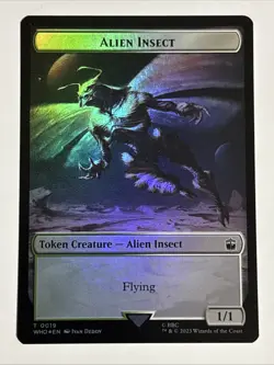 MTG Universes Beyond: Doctor Who Copy/Alien Insect Token Foil 0001/0019 NM - Image 2
