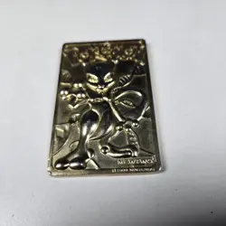 Pokemon 23K Gold Plated Mewtwo Trading Card 1999 Burger King Limited Edition - Image 3