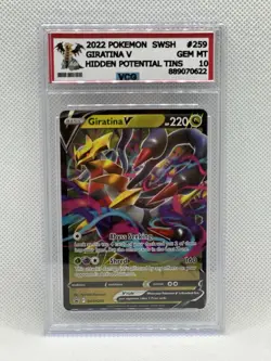 2022 POKEMON EN HIDDEN POTENTIAL GIRATINA V #259 BLACK STAR VCG 10 - NO PSA/BGS - Image 1