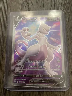 Pokemon Mewtwo v TCG Sword & Shield SWSH229 Holo Promo - Image 1