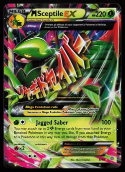 M Sceptile EX 8/98 Holo XY Ancient Origins Pokemon Card - Image 1