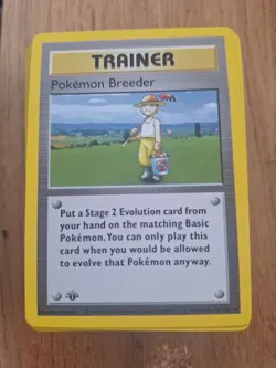 Pokemon Breeder 76/102 1st Edition Shadowless NM Pokemon Card - Image 1