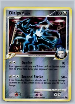 DIALGA G 7/127 HOLO RARE PLATINUM POKEMON REVERSE HOLO LP++ - Image 1
