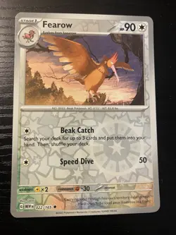 Fearow 022/165 SV: Scarlet & Violet 151 Reverse Holo Pokemon TCG -EN NM - Image 1