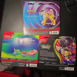Pokemon TCG Mega Evolution Blister Lot Of 3 Phantasmal Flames Perfect Order New - Image 2
