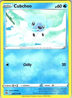 Cubchoo 042/172 Crimp Error Brilliant Stars Pokemon Near Mint - Image 1