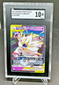 SGC 10 - 2019 Pokemon Cosmic Eclipse SOLGALEO & LUNALA GX Ultra Rare #75 - Image 1