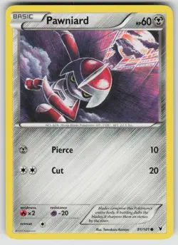Pawniard 81/101 Common Noble Victories Pokemon Heavily Played - Image 1