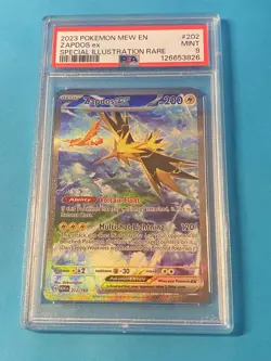 2023 Pokemon Zapdos ex SIR #202 PSA 9 Mint | SV151 Special Illustration Rare ⚡🔥 - Image 1