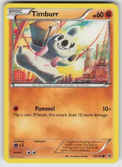 Timburr 62/101 Common Noble Victories Pokemon Lightly Played - Image 1