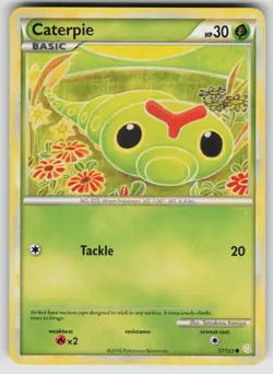 Caterpie 57/123 Common HeartGold & SoulSilver Pokemon Heavily Played - Image 1