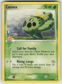 Cacnea 47/100 Common Crystal Guardians Pokemon Heavily Played - Image 1