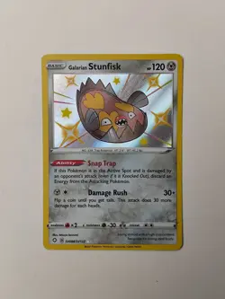 Pokemon Galarian Stunfisk Shiny SV088/SV122 SIF Shining Fates LP/NM - Image 1