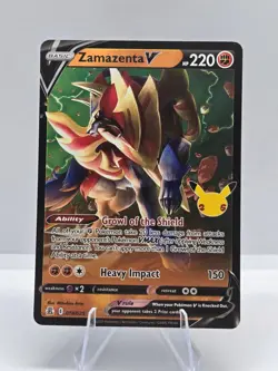 Zamazenta V 018/025 Holo V Rare Celebrations Pokemon NM - Image 1