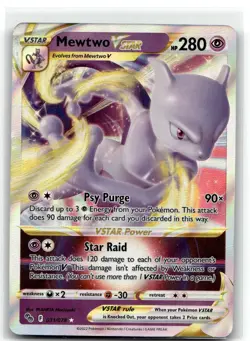 Mewtwo VSTAR 031/078 Holo VSTAR Rare Pokemon GO Pokemon NM b6 - Image 1