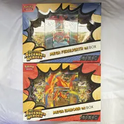 2x The Pokemon Company Mega Evolution Ascended Heroes Emboar & Feraligatr ex Box - Image 1