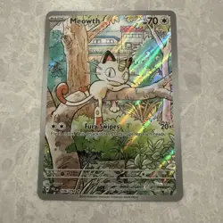 Meowth 106/094 Illustration Rare ME02: Phantasmal Flames Pokemon TCG NM - Image 1