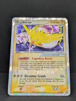 Zapdos ex 116/112 FireRed & LeafGreen Holo Rare vintage Pokemon TCG ice HP - Image 3