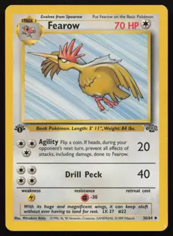 Fearow 36/64 1st Edition Uncommon Jungle Pokemon English NM - Image 1