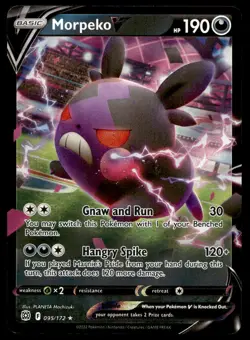 Pokemon 2022 TCG Brilliant Stars #095/172 Morpeko V NM - Image 1