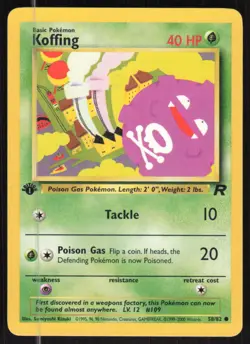 Pokemon TCG Team Rocket #58/82 Koffing 1st Edition NM - Image 1