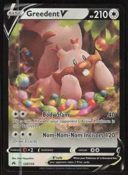Pokemon TCG Crown Zenith #120/159 Greedent V NM - Image 1