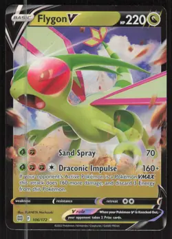 Pokemon TCG SWSH09: Brilliant Stars #106/172 Flygon V NM - Image 1