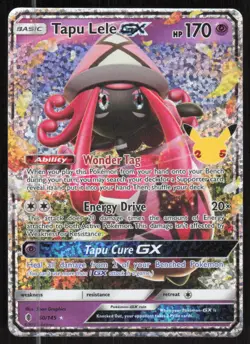 Pokemon TCG SM - Guardians Rising #60/145 Tapu Lele GX NM - Image 1