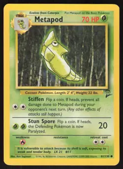 Pokemon TCG Base Set 2 #81/130 Metapod LP - Image 1