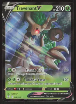 Pokemon TCG SWSH Evolving Skies #013/203 Trevenant V NM - Image 1
