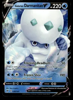 Pokemon TCG SWSH04: Vivid Voltage #036/185 Galarian Darmanitan V LP - Image 1