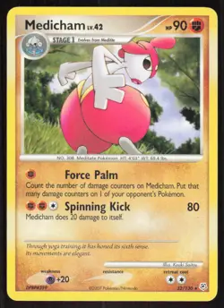 Pokemon TCG Diamond and Pearl #32/130 Medicham MP - Image 1