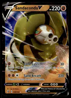 Pokemon TCG Rebel Clash #108/192 Sandaconda V NM - Image 1