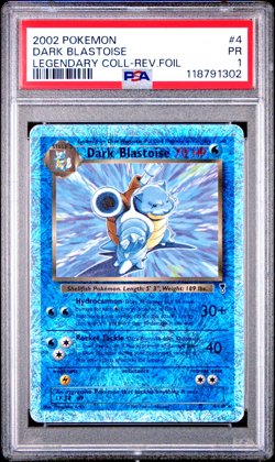 PSA 1 2002 Pokemon Legendary Collection Blastoise 4/110 Reverse Holo Foil WOTC - Image 1