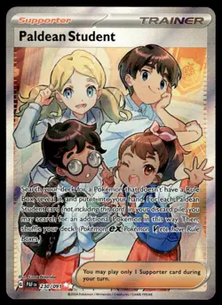 Pokemon TCG SV: Paldean Fates #230/091 Paldean Student NM - Image 1