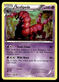Pokemon TCG Emerging Powers #40/98 Scolipede LP - Image 1
