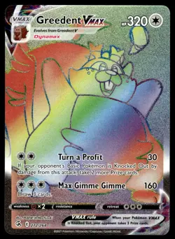 Pokemon TCG Fusion Strike #272/264 Greedent VMAX NM - Image 1