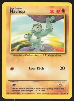 Pokemon TCG Base Set #052/102 Machop LP - Image 1