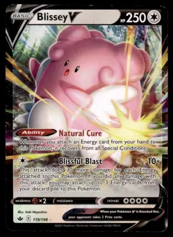 Pokemon TCG Chilling Reign #119/198 Blissey V LP - Image 1