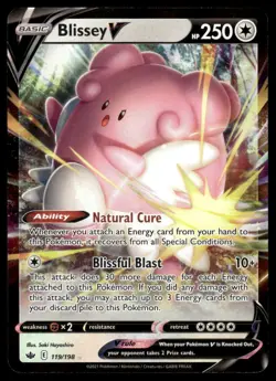 Pokemon TCG SWSH06: Chilling Reign #119/198 Blissey V NM - Image 1