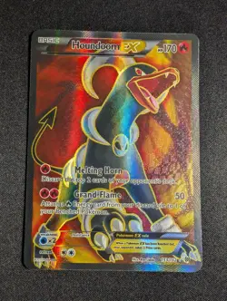 Pokemon Houndoom EX 153/162 Ultra Rare Full Art XY Breakthrough NM - Image 1