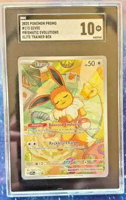 2025 Pokemon Promo #173 Eevee Prismatic Evolutions SGC 10 - Image 1